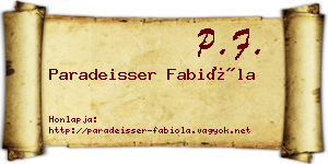 Paradeisser Fabióla névjegykártya